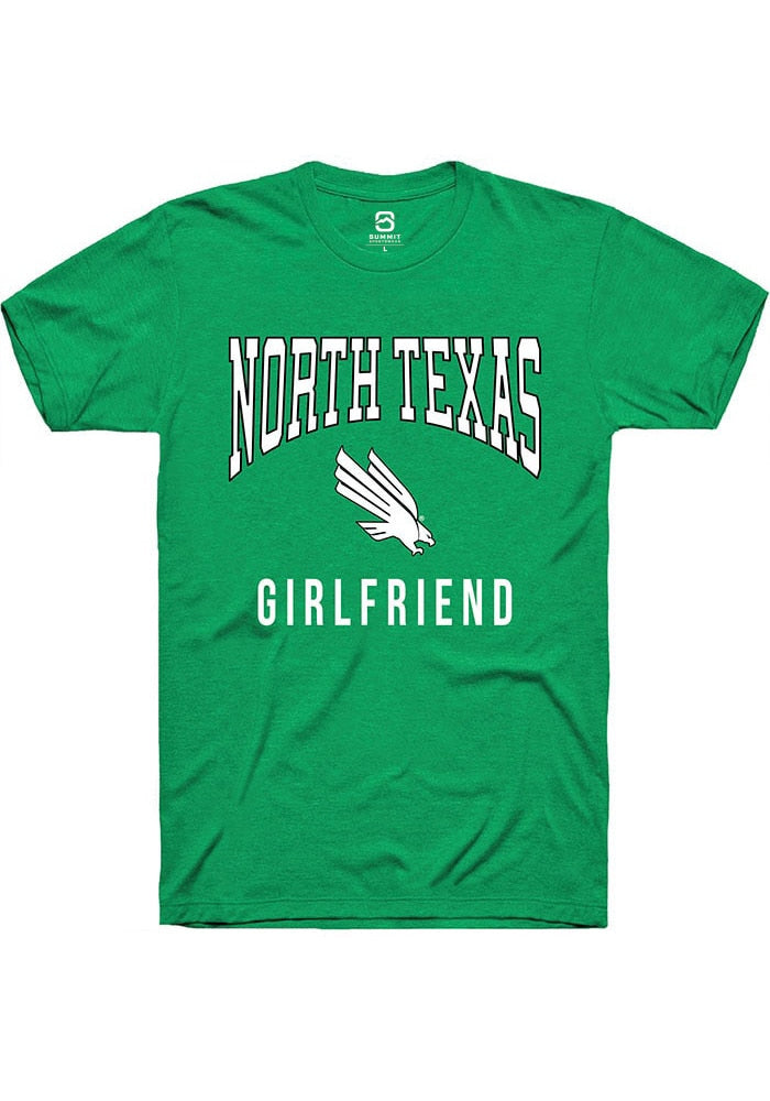 North Texas Mean Green Kelly Green Girlfriend Short Sleeve T-Shirt