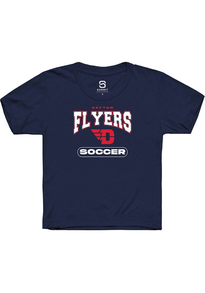 Dayton Flyers Youth Navy Blue Soccer Short Sleeve T-Shirt