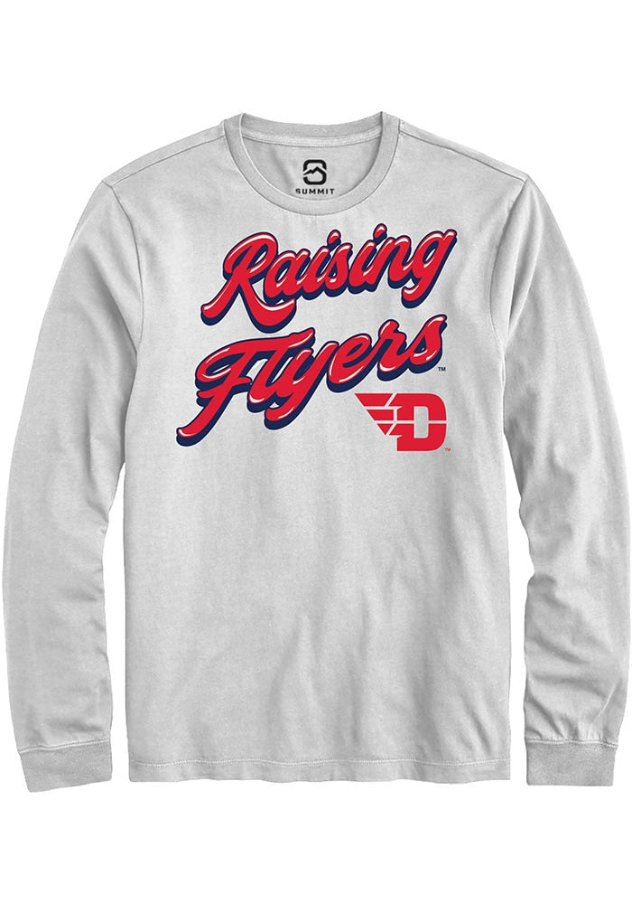 Dayton Flyers White RAISING MASCOTS Long Sleeve T-Shirt