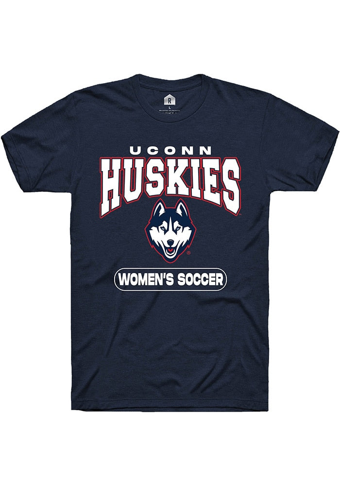 UConn Huskies Unisex Womens Soccer Navy Short Sleeve T-Shirt