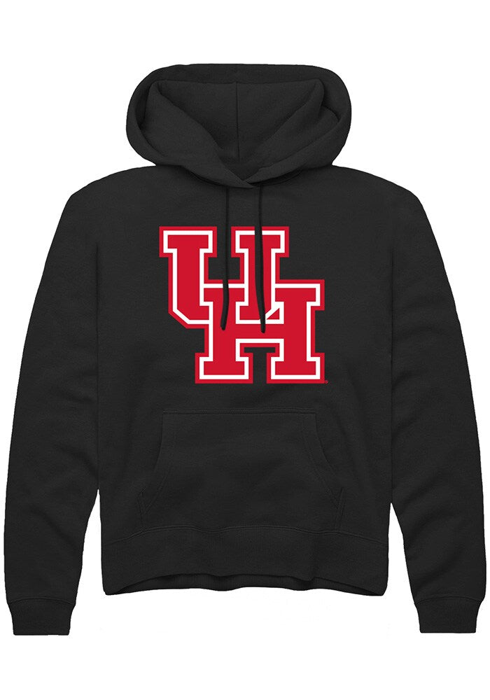 Houston Cougars Mens Black Primary Logo Long Sleeve Hoodie
