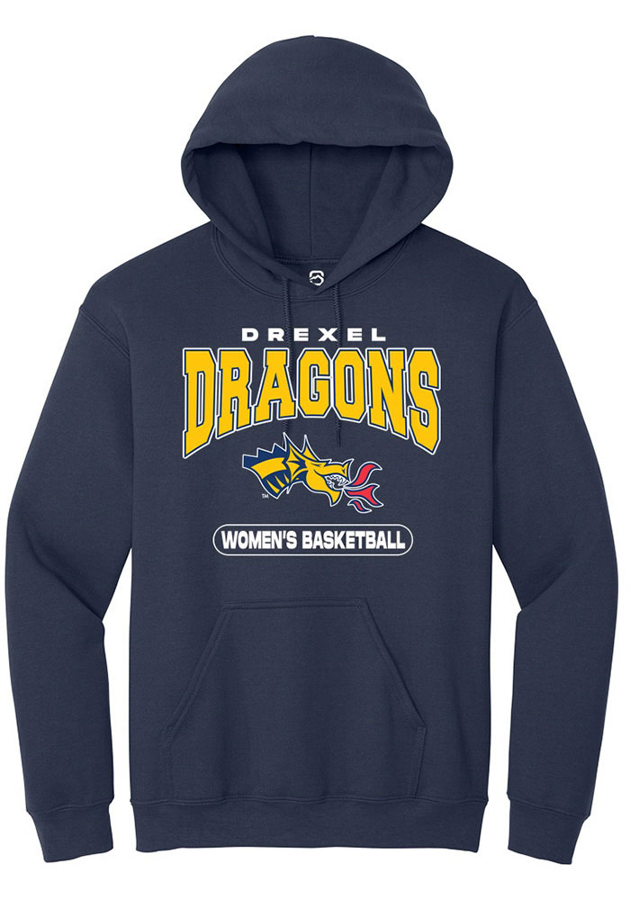 Drexel Dragons Mens Navy Blue Womens Basketball Long Sleeve Hoodie