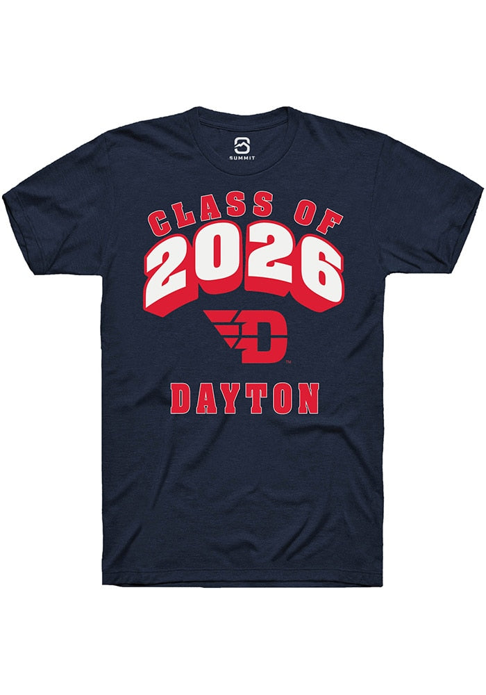 Dayton Flyers Navy Blue Class of 2026 Short Sleeve T-Shirt