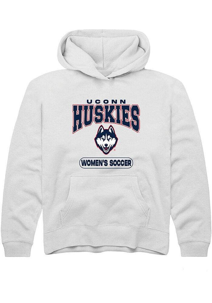 UConn Huskies Youth Womens Soccer White Hoodie
