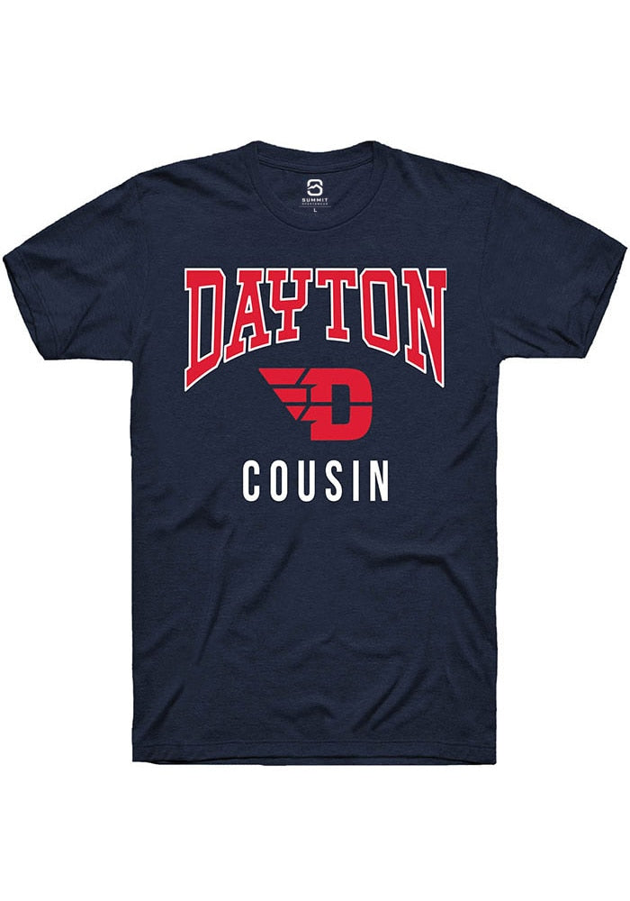 Dayton Flyers Navy Blue Cousin Short Sleeve T-Shirt