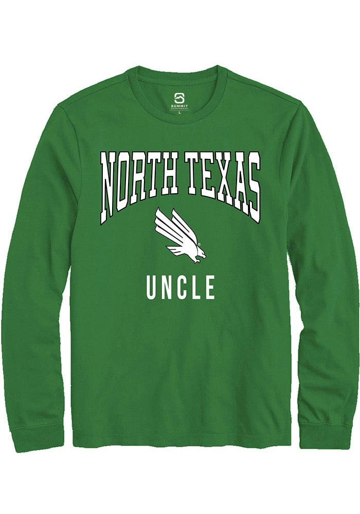 North Texas Mean Green Kelly Green Uncle Long Sleeve T-Shirt