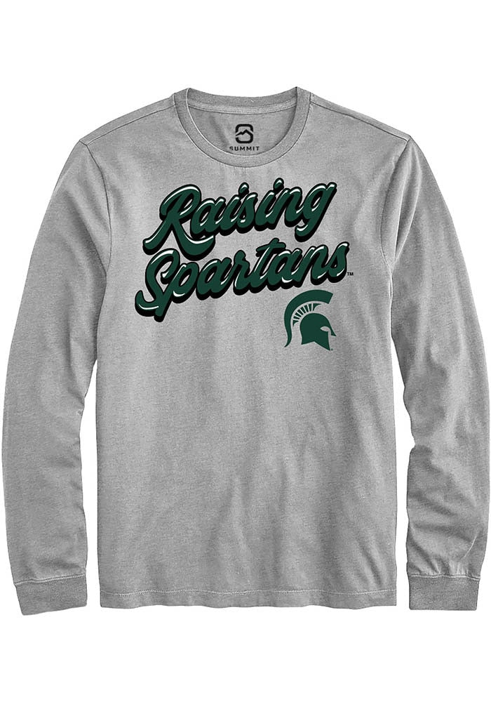 Michigan State Spartans Grey RAISING MASCOTS Long Sleeve T-Shirt
