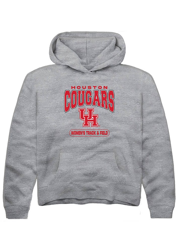 Houston Cougars Boys Graphite Heather Track and Field Hoodie