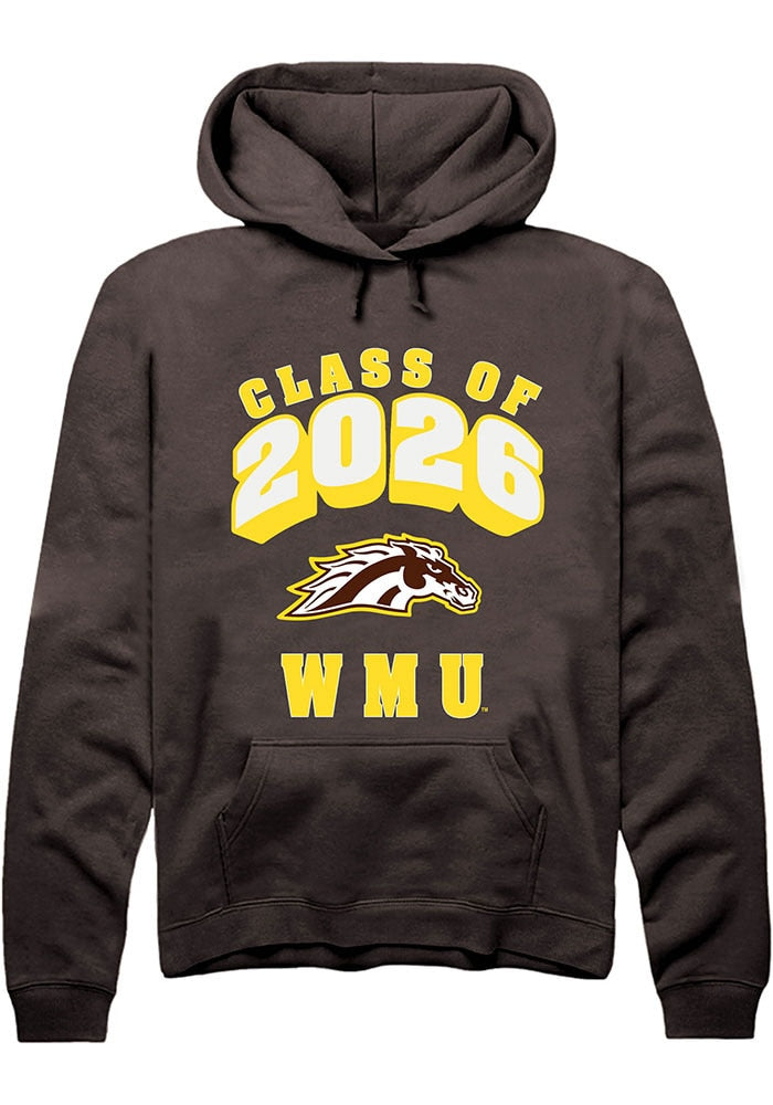 Western Michigan Broncos Mens Brown Class of 2026 Long Sleeve Hoodie