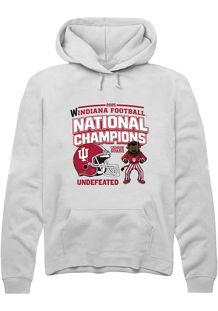 Indiana Hoosiers Unisex White Headlines 2025 National Champions Hoodie