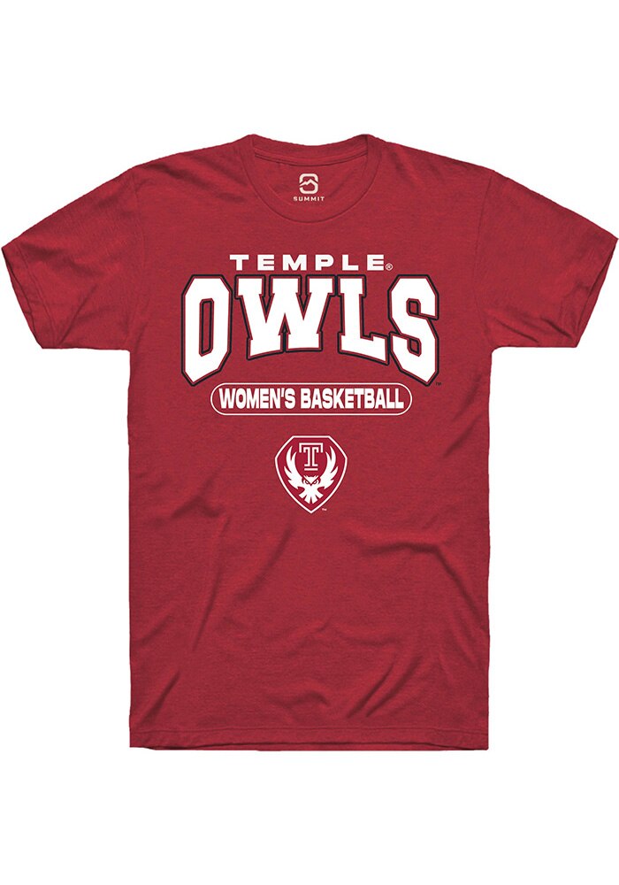 Temple Owls Cardinal Women's Basketball Short Sleeve T-Shirt