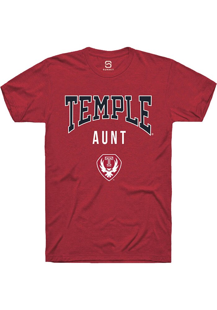 Temple Owls Cardinal Aunt Short Sleeve T-Shirt
