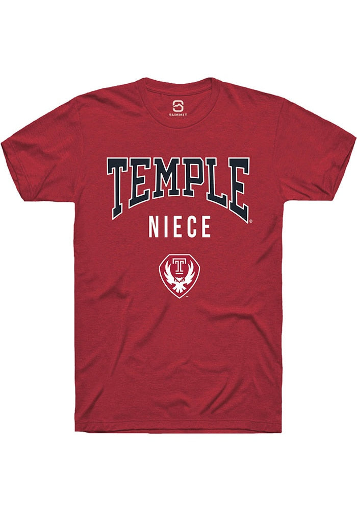 Temple Owls Cardinal Niece Short Sleeve T-Shirt