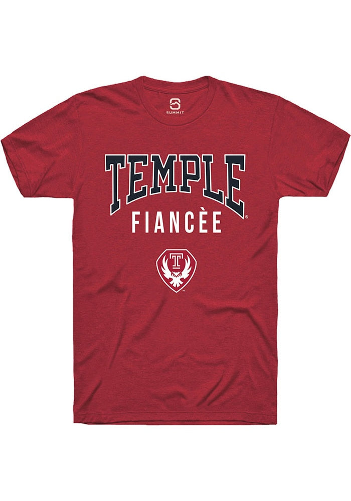 Temple Owls Cardinal Fiancée Short Sleeve T-Shirt