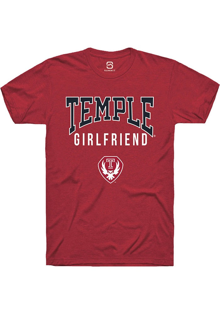 Temple Owls Cardinal Girlfriend Short Sleeve T-Shirt