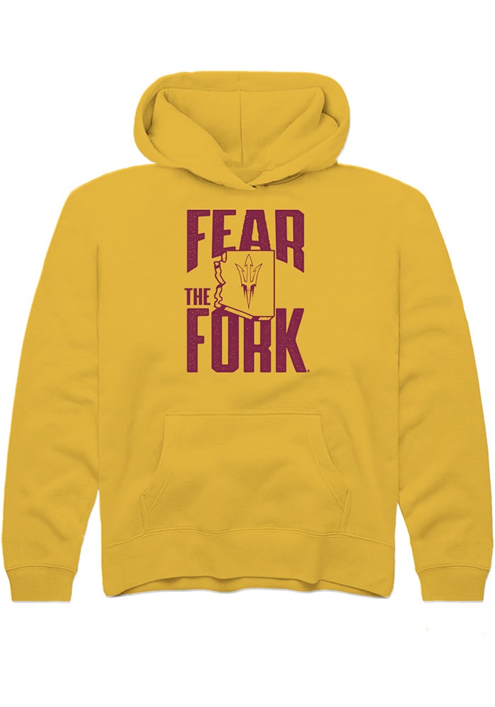 Arizona State Sun Devils Youth Gold Fear the Fork Long Sleeve Hoodie