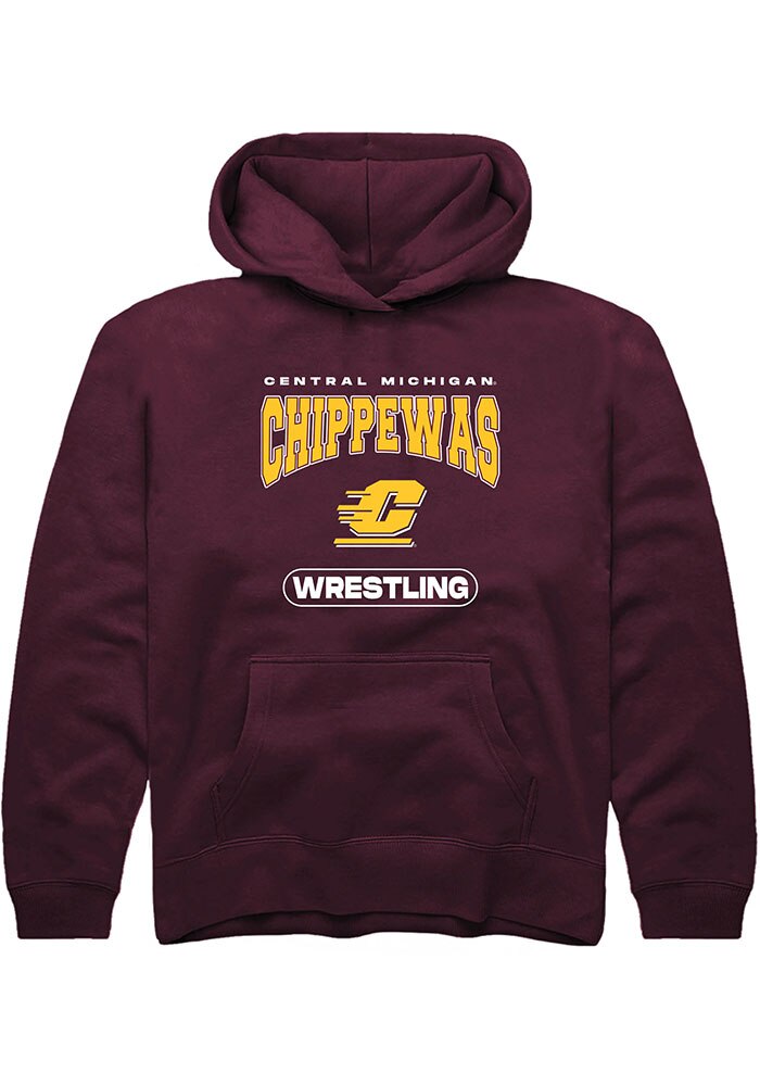 Central Michigan Chippewas Youth Maroon Wrestling Long Sleeve Hoodie