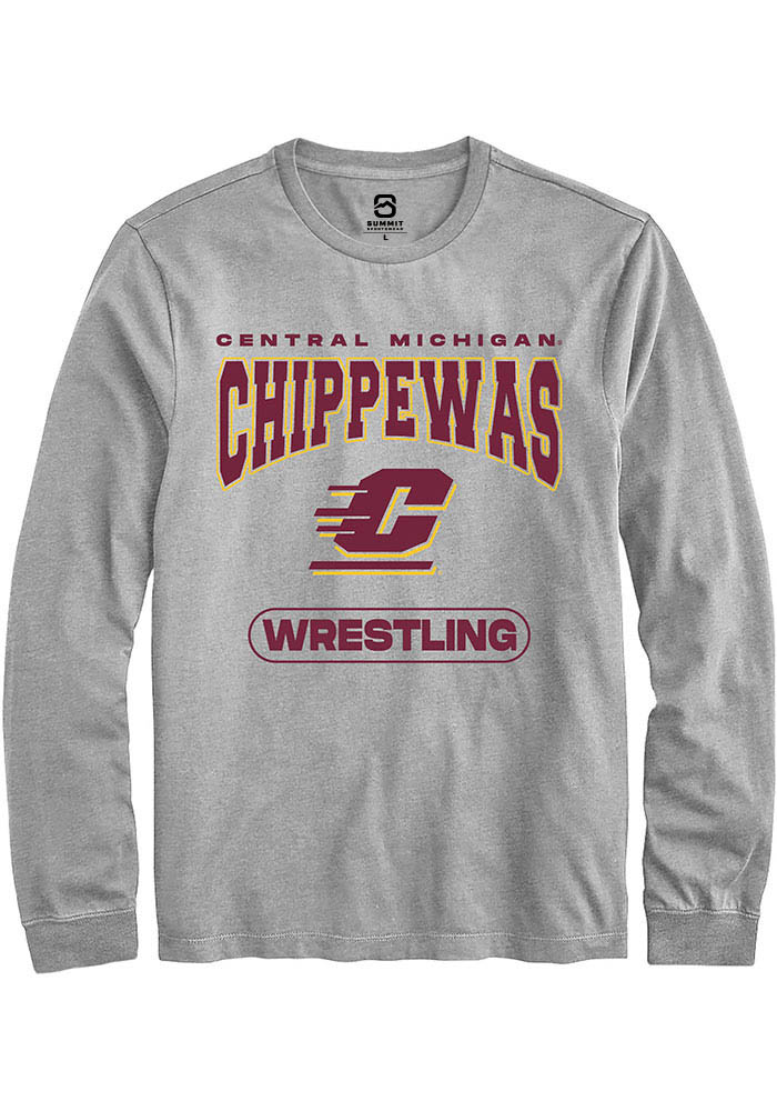 Central Michigan Chippewas Grey Wrestling Long Sleeve T-Shirt
