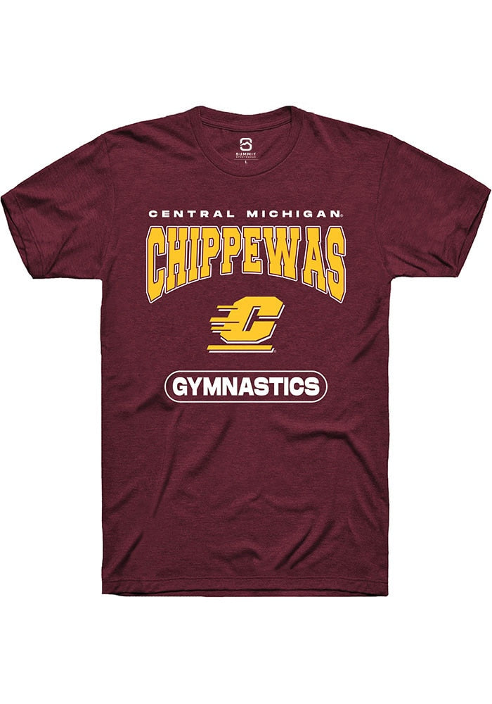 Central Michigan Chippewas Maroon Gymnastics Short Sleeve T-Shirt