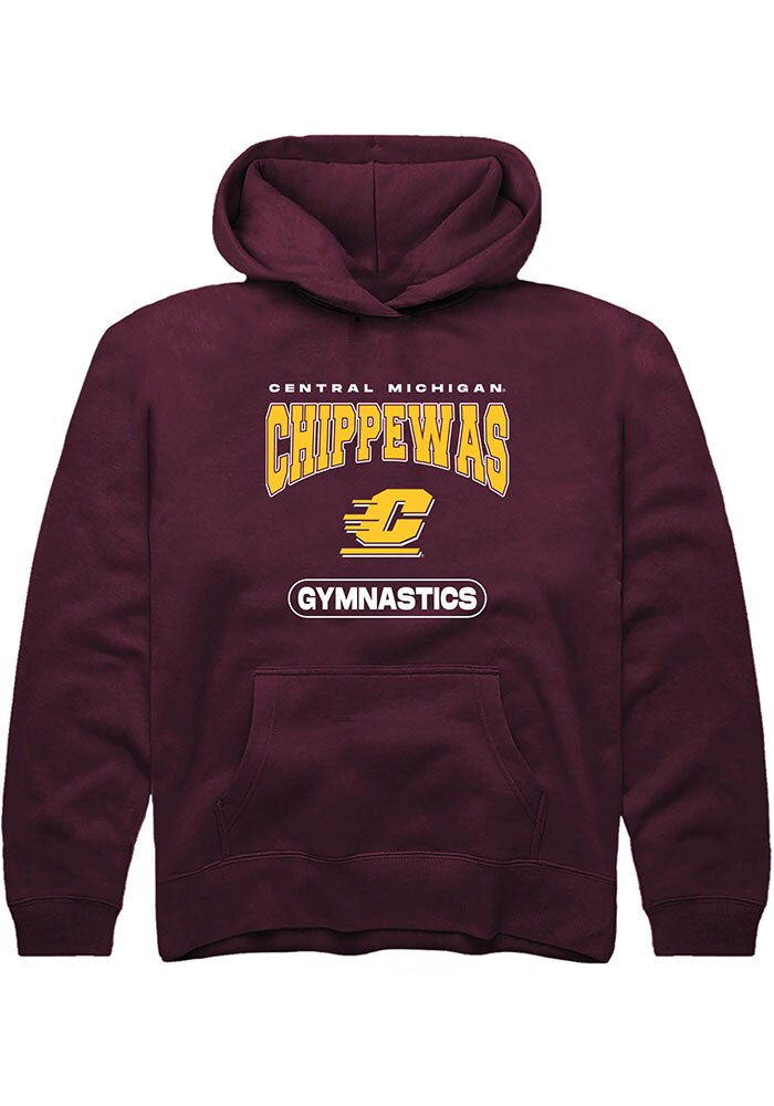 Central Michigan Chippewas Youth Maroon Gymnastics Long Sleeve Hoodie
