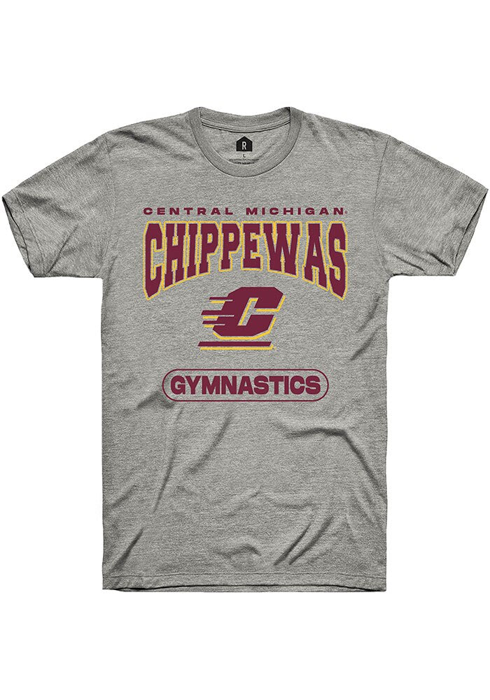 Central Michigan Chippewas Grey Gymnastics Short Sleeve T-Shirt