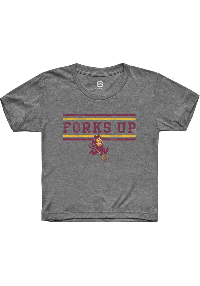 Arizona State Sun Devils Youth Grey Bars Short Sleeve T-Shirt