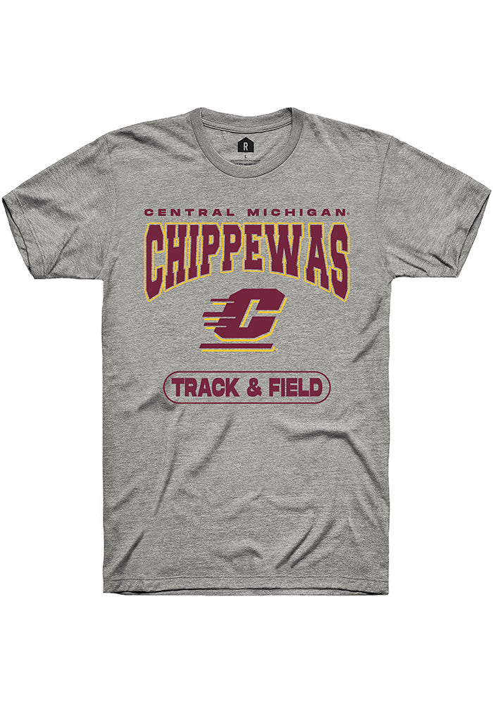 Central Michigan Chippewas Grey Track & Field Short Sleeve T-Shirt