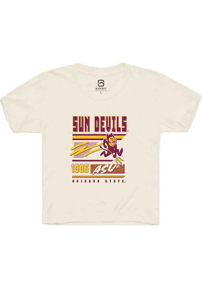 Arizona State Sun Devils Youth Tan Retro Short Sleeve T-Shirt