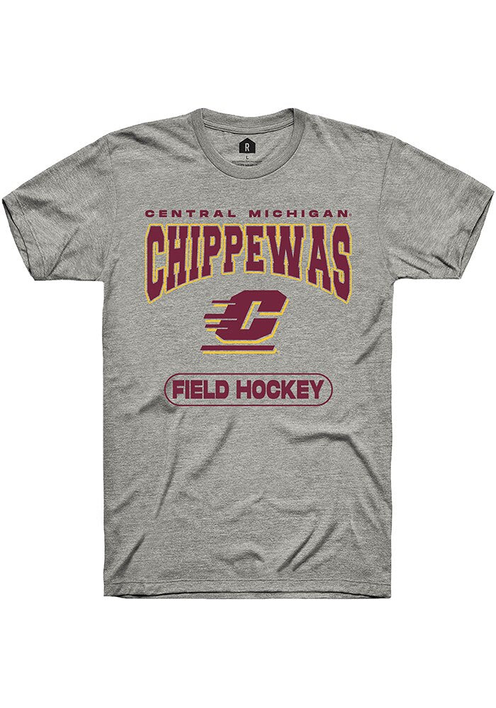 Central Michigan Chippewas Grey Field Hockey Short Sleeve T-Shirt