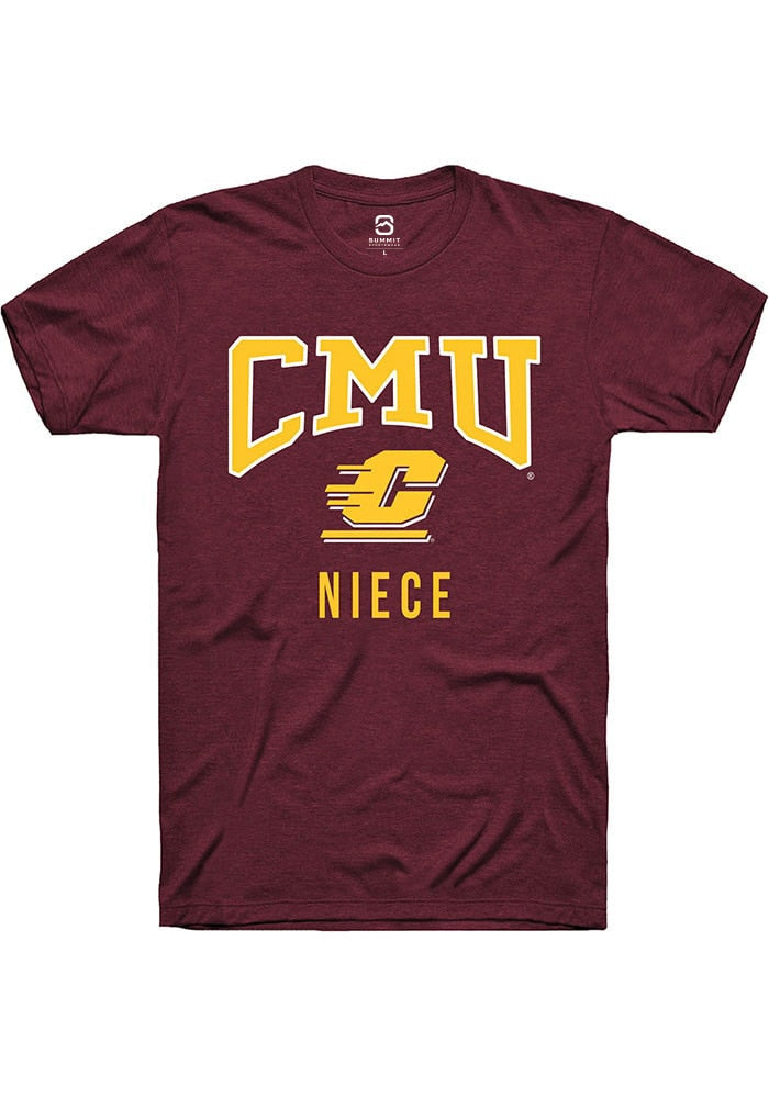 Central Michigan Chippewas Maroon Niece Short Sleeve T-Shirt