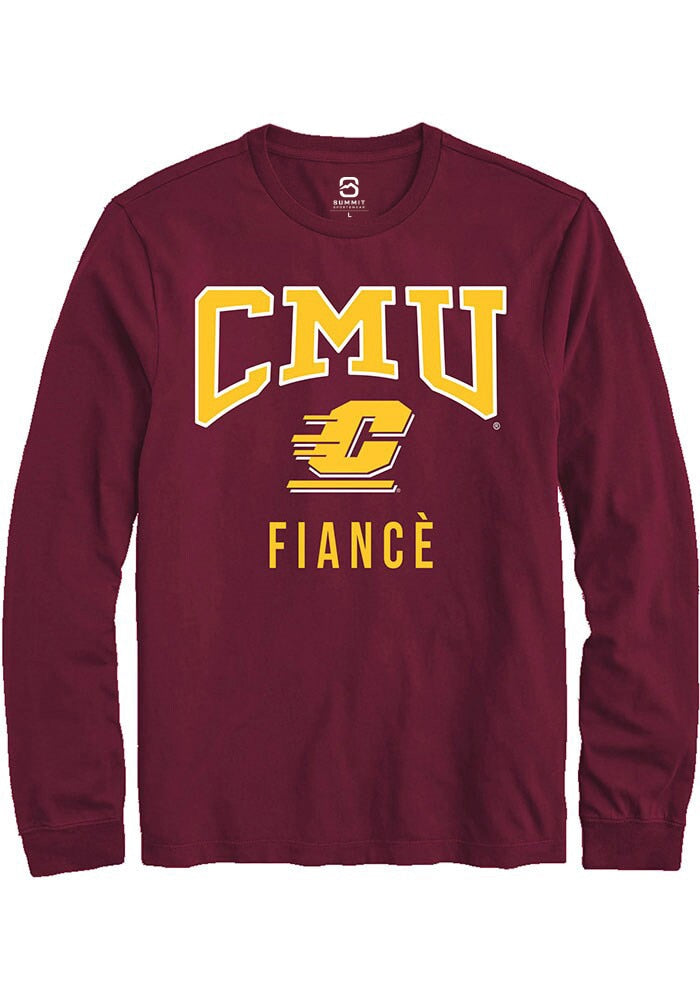 Central Michigan Chippewas Maroon Fiancé Long Sleeve T-Shirt