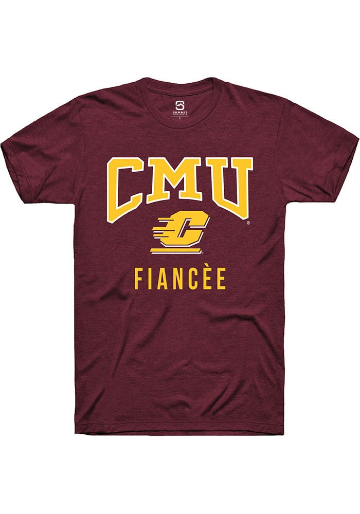Central Michigan Chippewas Maroon Fiancée Short Sleeve T-Shirt