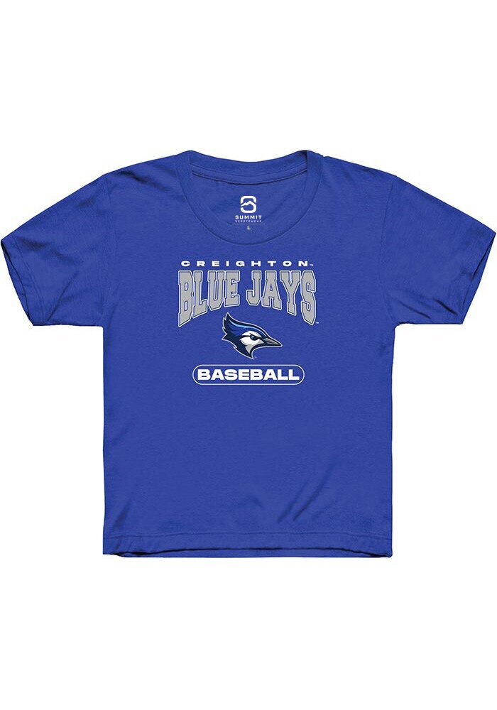 Creighton Bluejays Youth Blue Baseball Short Sleeve T-Shirt
