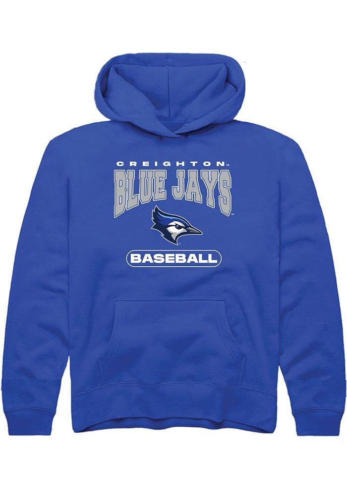 Creighton Bluejays Youth Blue Baseball Long Sleeve Hoodie