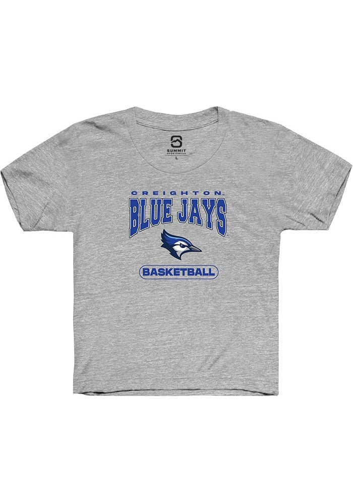 Creighton Bluejays Youth Grey Basketball Short Sleeve T-Shirt