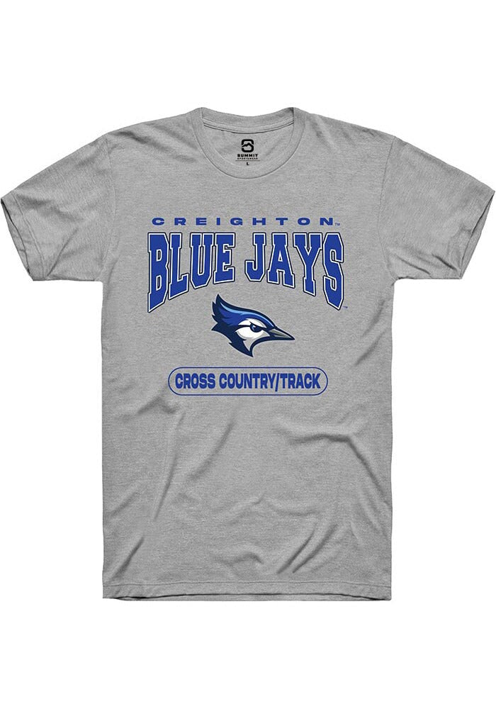 Creighton Bluejays Grey Cross Country/Track Short Sleeve T-Shirt