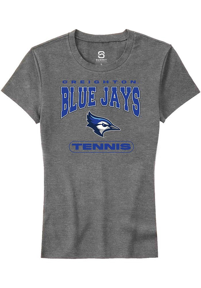Creighton Bluejays Womens Grey Tennis Short Sleeve T-Shirt