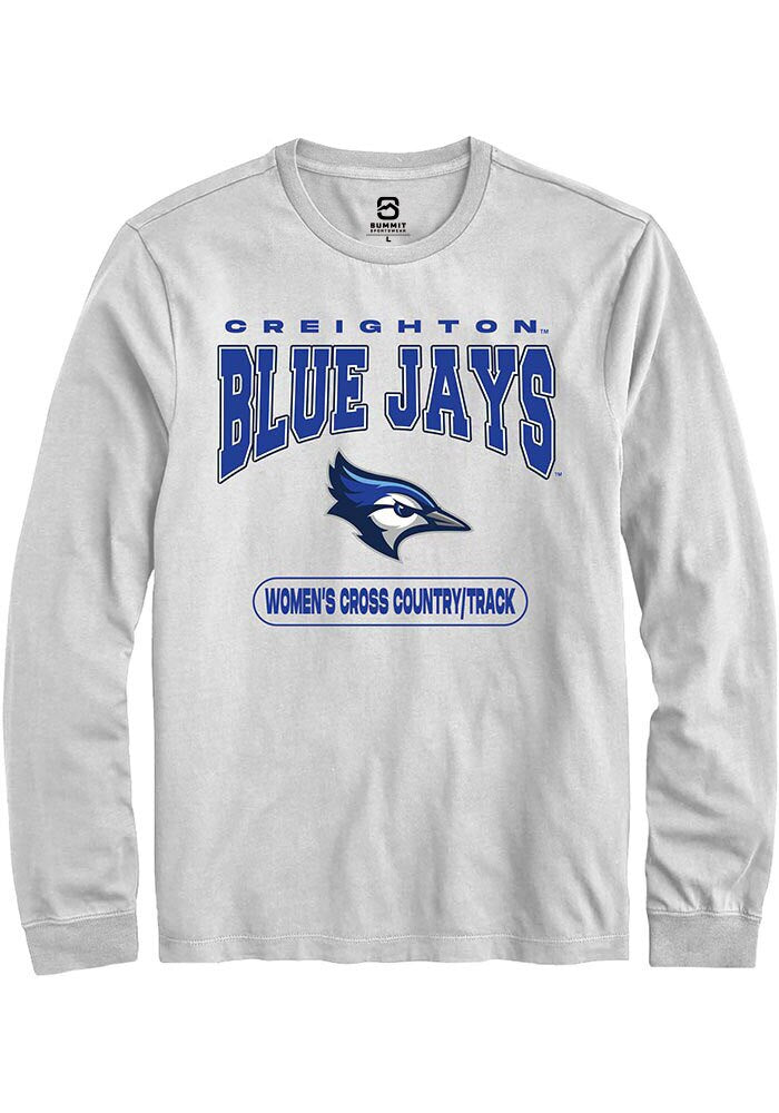 Creighton Bluejays White Women's Cross Country/Track Long Sleeve T-Shirt