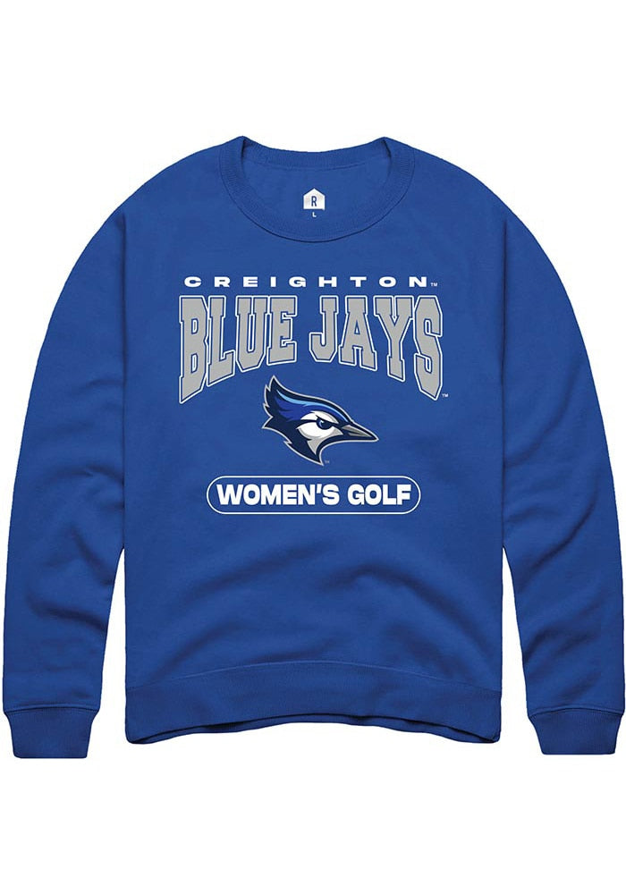Creighton Bluejays Mens Blue Women's Golf Long Sleeve Crew Sweatshirt