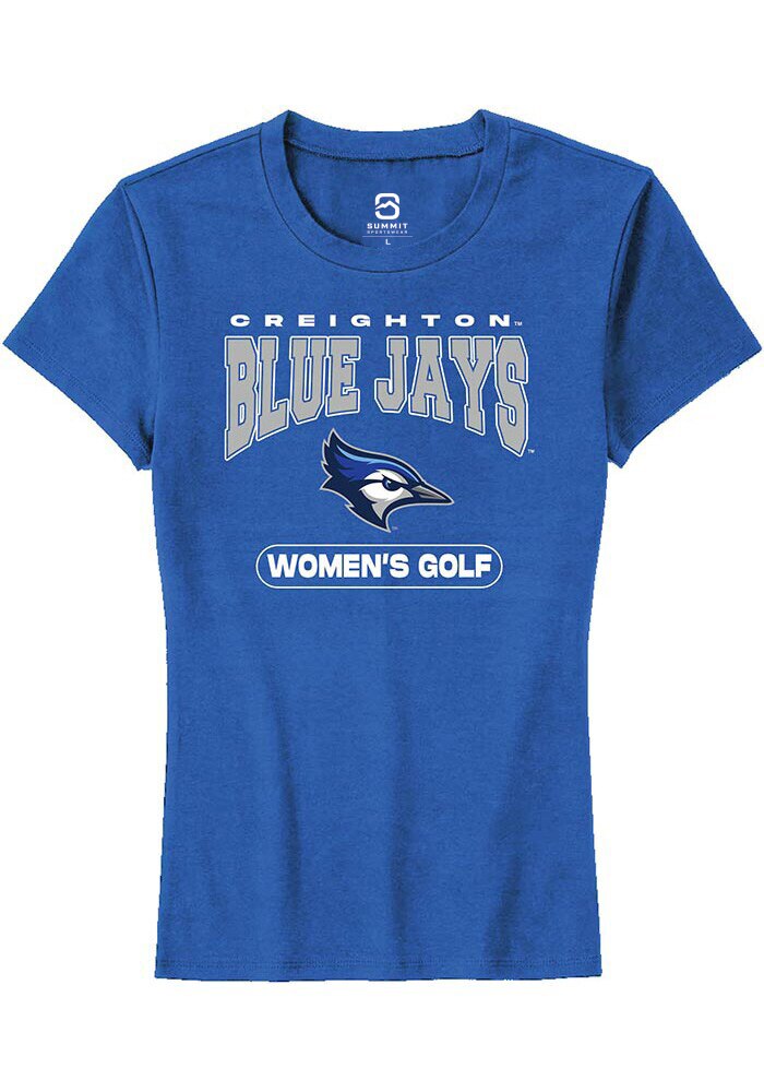 Creighton Bluejays Womens Blue Women's Golf Short Sleeve T-Shirt