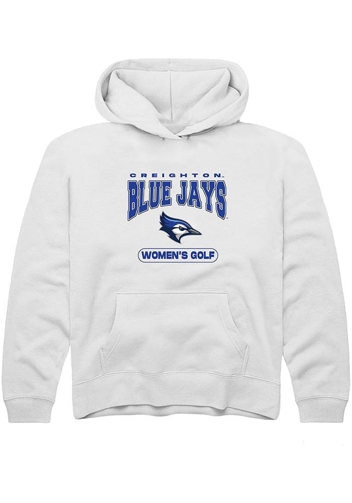 Creighton Bluejays Youth White Women's Golf Long Sleeve Hoodie