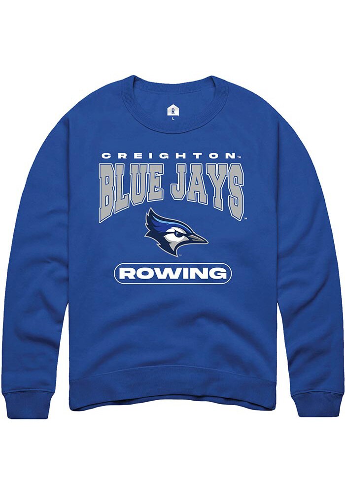 Creighton Bluejays Mens Blue Rowing Long Sleeve Crew Sweatshirt