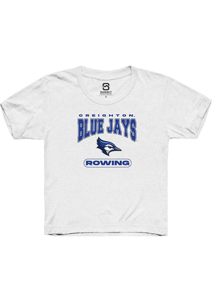 Creighton Bluejays Youth White Rowing Short Sleeve T-Shirt