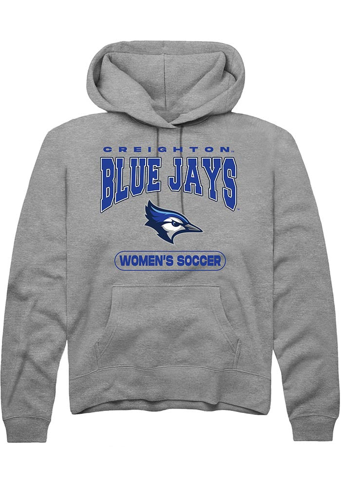 Creighton Bluejays Mens Grey Women's Soccer Long Sleeve Hoodie