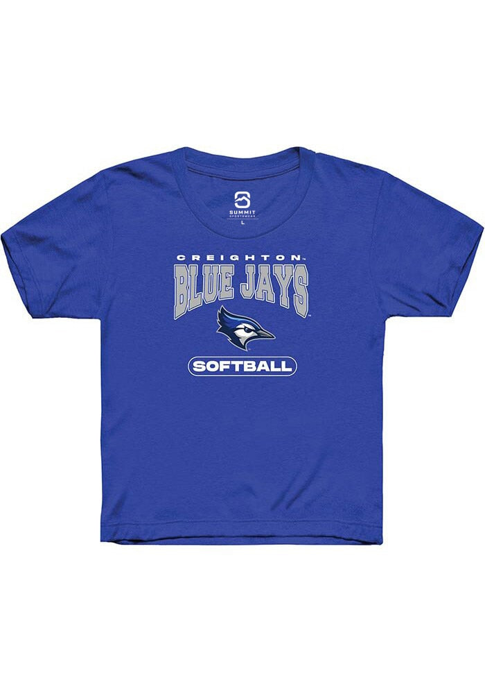 Creighton Bluejays Youth Blue Softball Short Sleeve T-Shirt