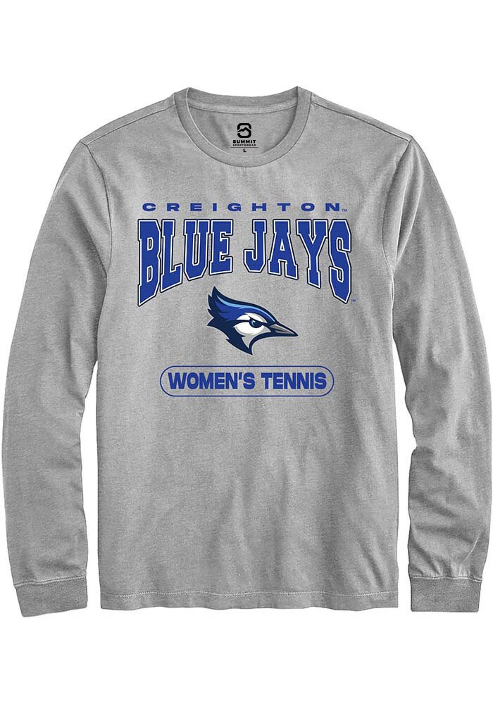 Creighton Bluejays Grey Women's Tennis Long Sleeve T-Shirt