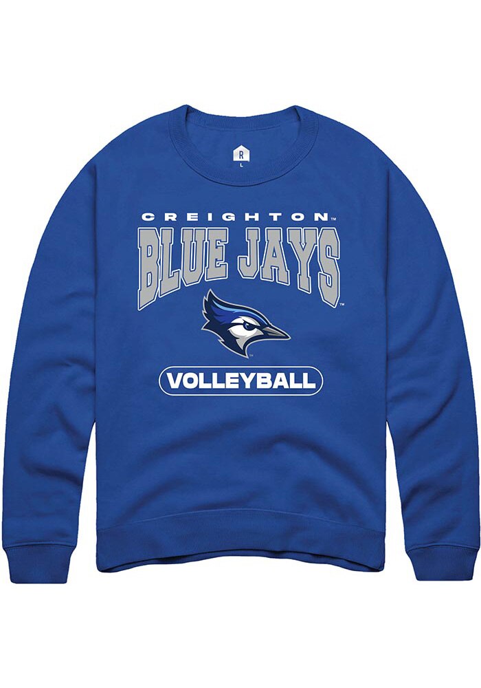 Creighton Bluejays Mens Blue Volleyball Long Sleeve Crew Sweatshirt
