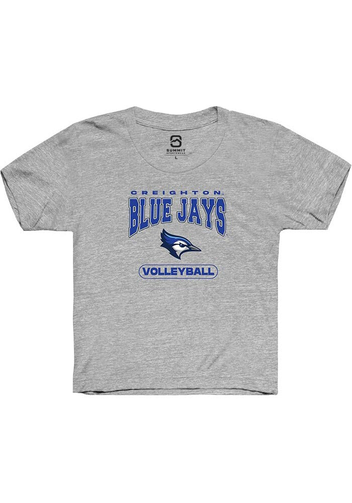 Creighton Bluejays Youth Grey Volleyball Short Sleeve T-Shirt
