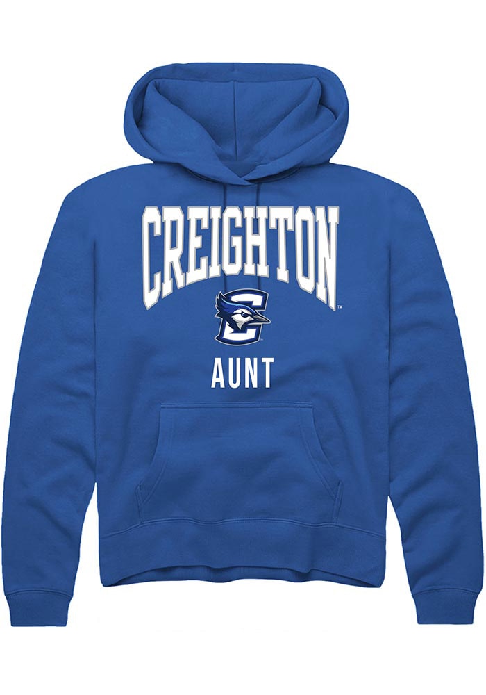 Creighton Bluejays Mens Blue Aunt Long Sleeve Hoodie