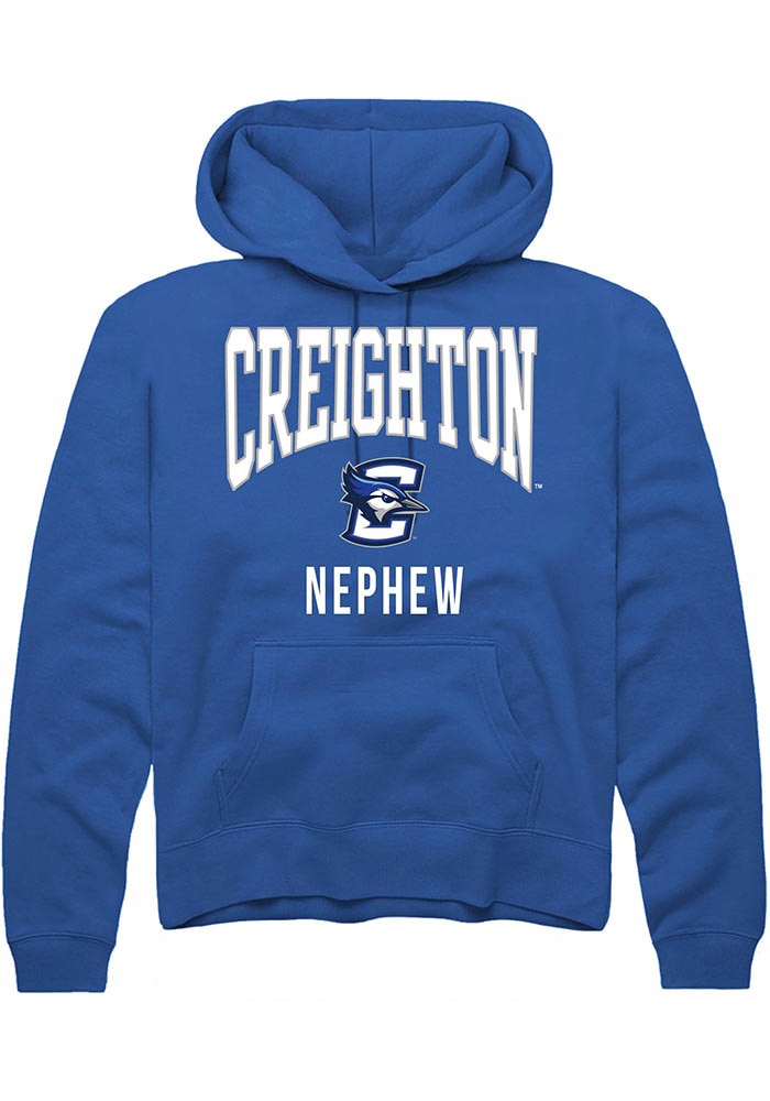 Creighton Bluejays Mens Blue Nephew Long Sleeve Hoodie